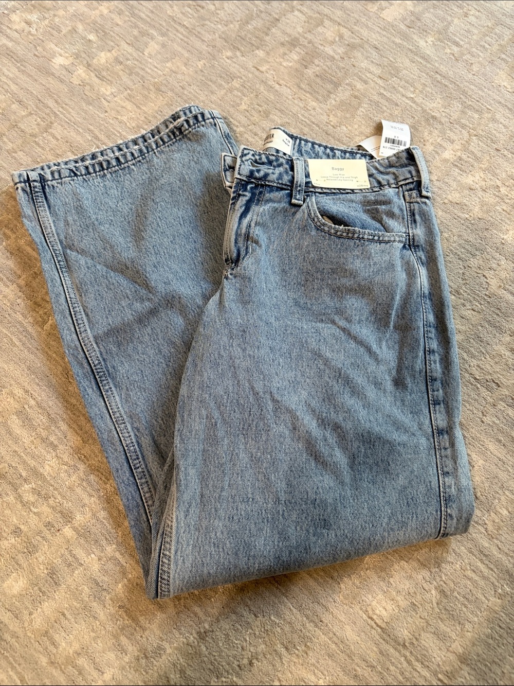 Hollister Wide Leg Light Blue Denim Pants